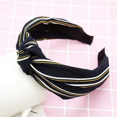 twdvs Top Knot Turban Headband Elastic Hairband Hair Accessories for Girls No Slip Stay on Knotted Head band Hair Band for Women