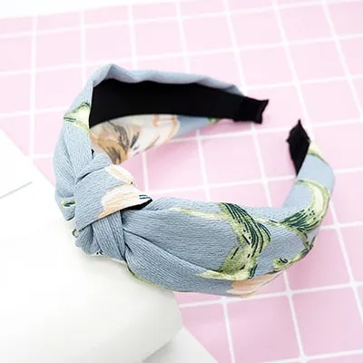 twdvs Top Knot Turban Headband Elastic Hairband Hair Accessories for Girls No Slip Stay on Knotted Head band Hair Band for Women