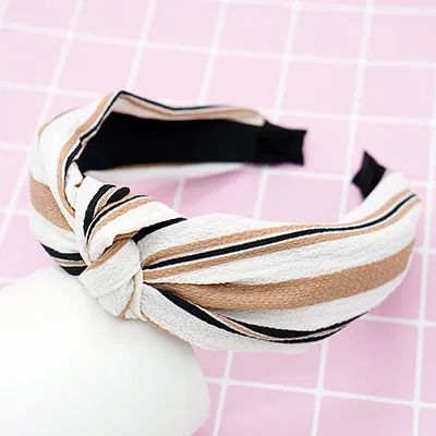 twdvs Top Knot Turban Headband Elastic Hairband Hair Accessories for Girls No Slip Stay on Knotted Head band Hair Band for Women
