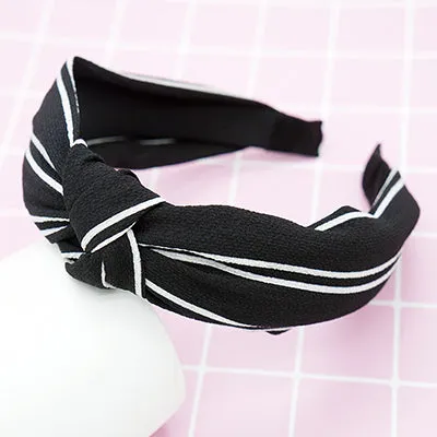 twdvs Top Knot Turban Headband Elastic Hairband Hair Accessories for Girls No Slip Stay on Knotted Head band Hair Band for Women