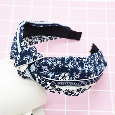 twdvs Top Knot Turban Headband Elastic Hairband Hair Accessories for Girls No Slip Stay on Knotted Head band Hair Band for Women
