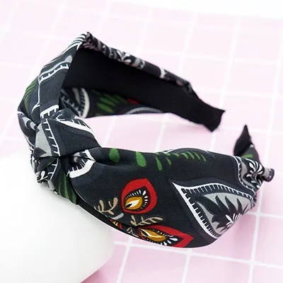 twdvs Top Knot Turban Headband Elastic Hairband Hair Accessories for Girls No Slip Stay on Knotted Head band Hair Band for Women