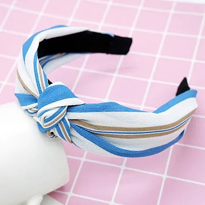 twdvs Top Knot Turban Headband Elastic Hairband Hair Accessories for Girls No Slip Stay on Knotted Head band Hair Band for Women
