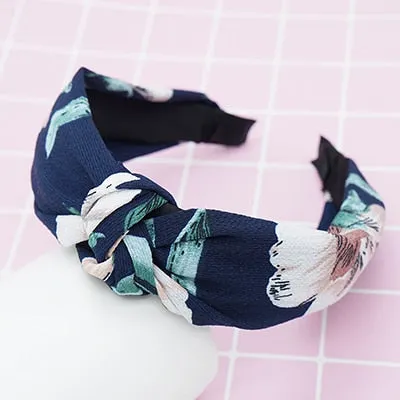 twdvs Top Knot Turban Headband Elastic Hairband Hair Accessories for Girls No Slip Stay on Knotted Head band Hair Band for Women