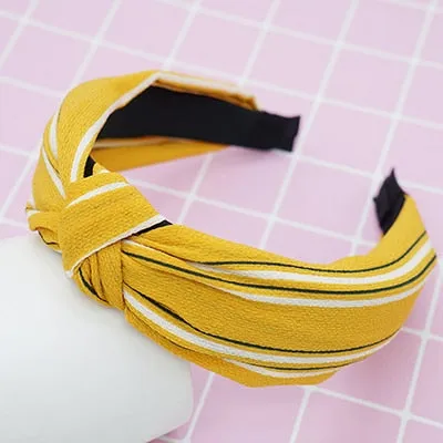 twdvs Top Knot Turban Headband Elastic Hairband Hair Accessories for Girls No Slip Stay on Knotted Head band Hair Band for Women