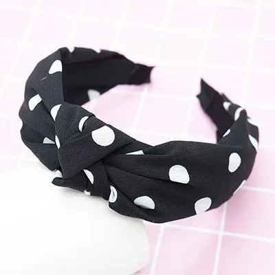 twdvs Top Knot Turban Headband Elastic Hairband Hair Accessories for Girls No Slip Stay on Knotted Head band Hair Band for Women
