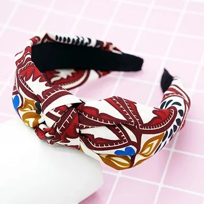 twdvs Top Knot Turban Headband Elastic Hairband Hair Accessories for Girls No Slip Stay on Knotted Head band Hair Band for Women