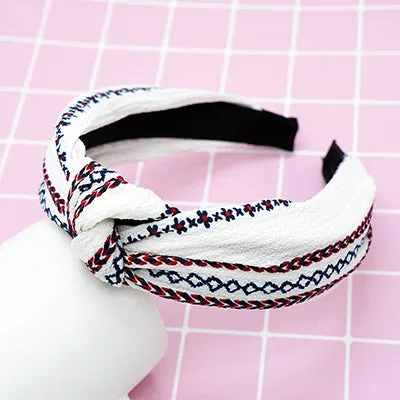 twdvs Top Knot Turban Headband Elastic Hairband Hair Accessories for Girls No Slip Stay on Knotted Head band Hair Band for Women