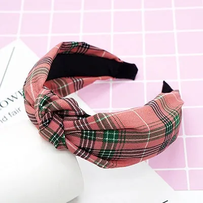 twdvs Top Knot Turban Headband Elastic Hairband Hair Accessories for Girls No Slip Stay on Knotted Head band Hair Band for Women
