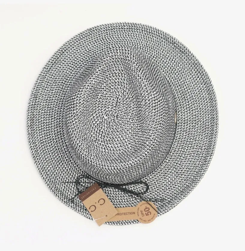 Two Toned Panama Hat Shimmer