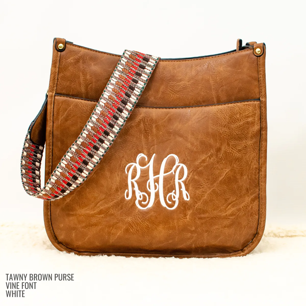 Vegan Leather Crossbody Purse With Guitar Strap - Monogrammable Pursel