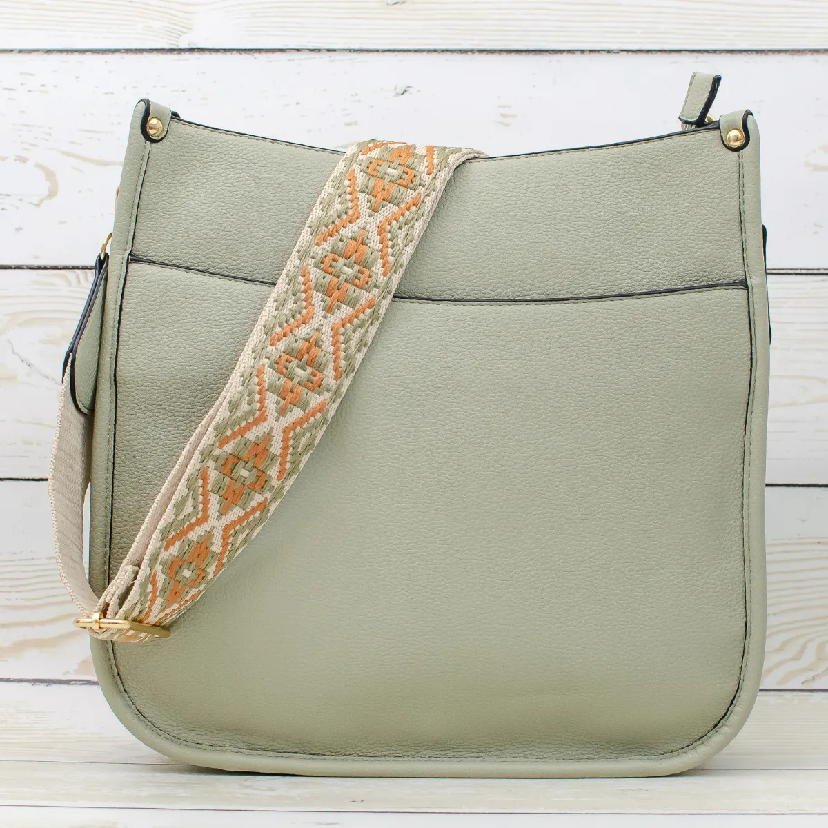 Vegan Leather Crossbody Purse With Guitar Strap - Monogrammable Pursel