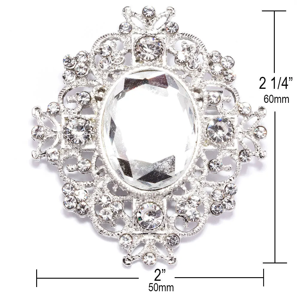 VINTAGE CRYSTAL BROOCH 1pcs