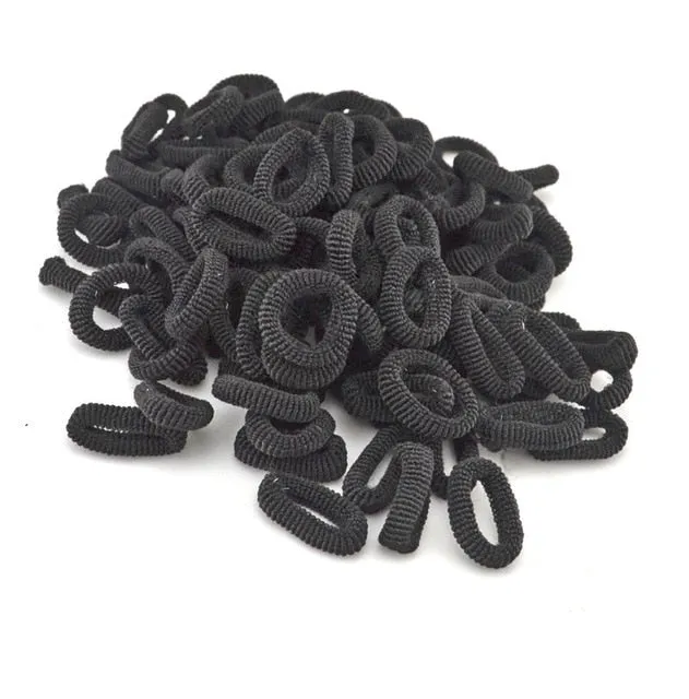 Wholesale 100 Pcs Colorful Child Kids Hair Holders Cute Rubber Hair Band Elastics Accessories Girl Charms Tie Gum