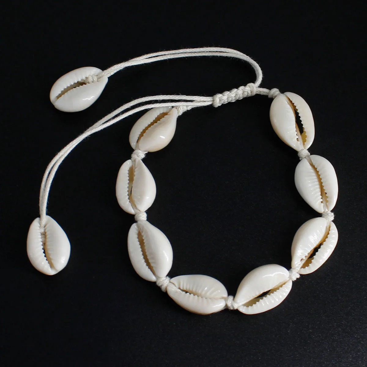 Wholesale beach shell hand-knotted anklet JDC-AS-ZW019