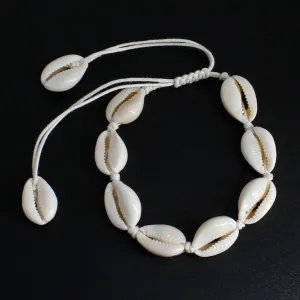 Wholesale beach shell hand-knotted anklet JDC-AS-ZW019
