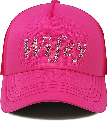 Wifey - Rhinestone Embellished Trucker Hats by Funky Junque