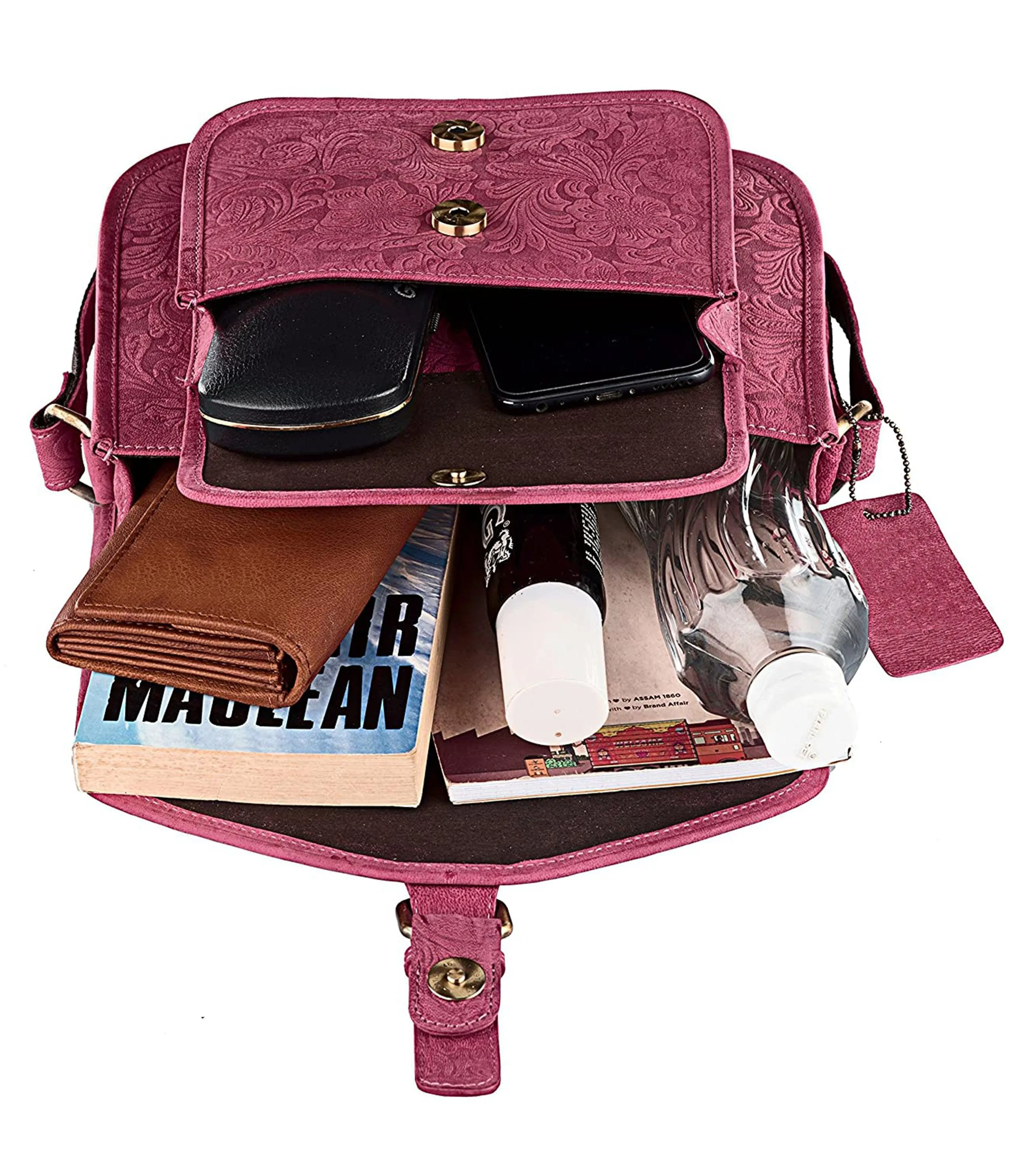 WILDHORN® Crossbody Bags for Women-Premium Leather Vintage Fashion Purse with Adjustable Strap