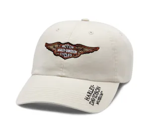 Winged Bar & Shield Adjustable Baseball Hat - Khaki