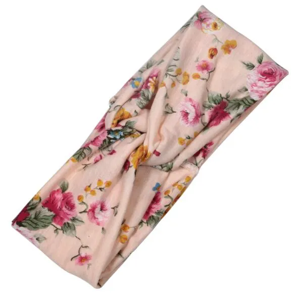 Women Flora Printed Headband Rope Elastic Hair Bands Hair Gum Clip Women Female Turban Hair Accessories haarbanden voor vrouwen