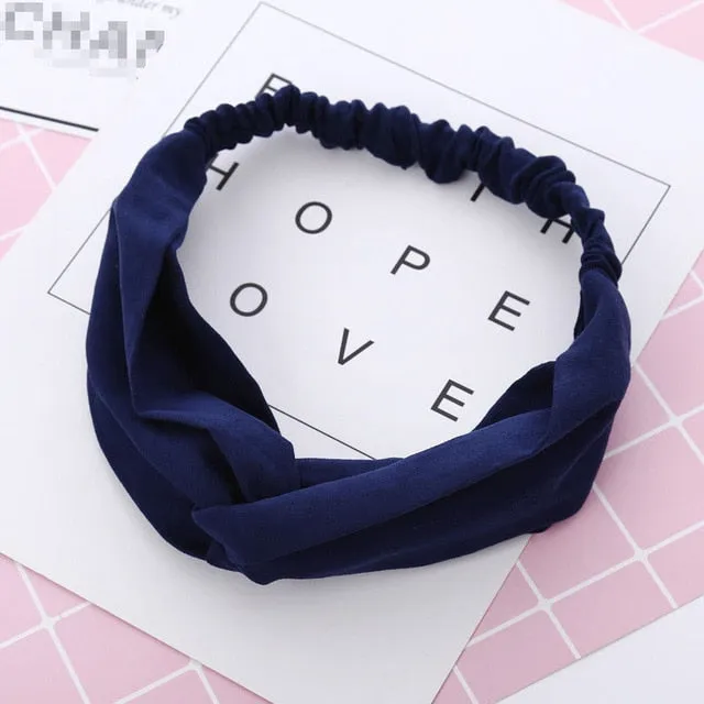 Women Flora Printed Headband Rope Elastic Hair Bands Hair Gum Clip Women Female Turban Hair Accessories haarbanden voor vrouwen