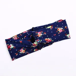 Women Flora Printed Headband Rope Elastic Hair Bands Hair Gum Clip Women Female Turban Hair Accessories haarbanden voor vrouwen