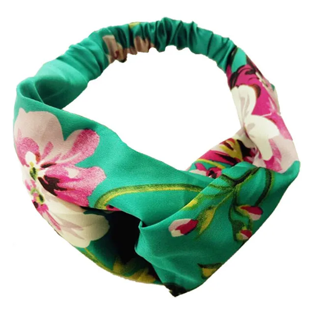 Women Flora Printed Headband Rope Elastic Hair Bands Hair Gum Clip Women Female Turban Hair Accessories haarbanden voor vrouwen