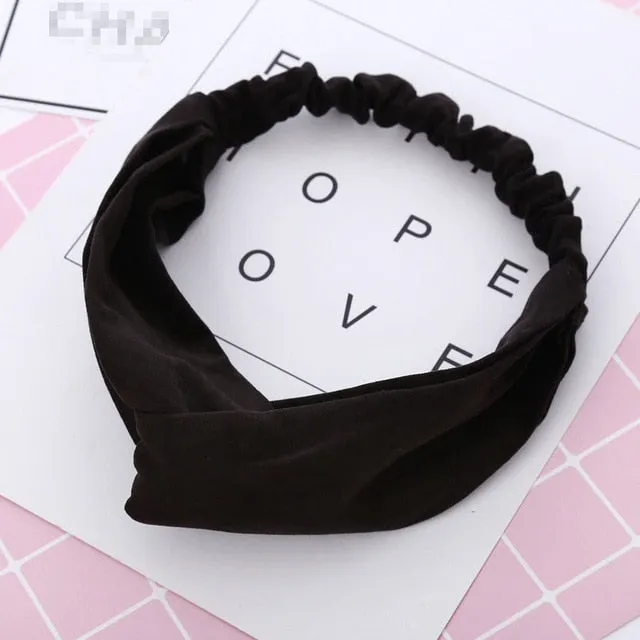 Women Flora Printed Headband Rope Elastic Hair Bands Hair Gum Clip Women Female Turban Hair Accessories haarbanden voor vrouwen