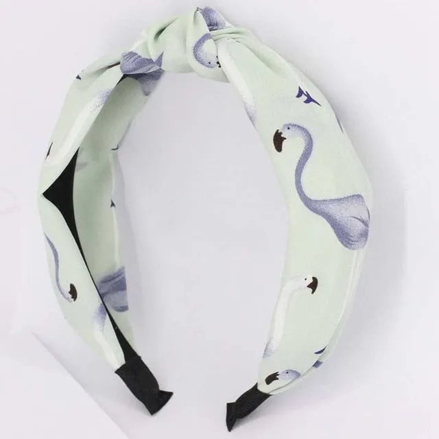 Women Flora Printed Headband Rope Elastic Hair Bands Hair Gum Clip Women Female Turban Hair Accessories haarbanden voor vrouwen