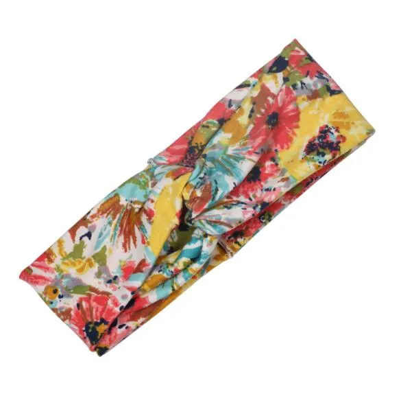 Women Flora Printed Headband Rope Elastic Hair Bands Hair Gum Clip Women Female Turban Hair Accessories haarbanden voor vrouwen