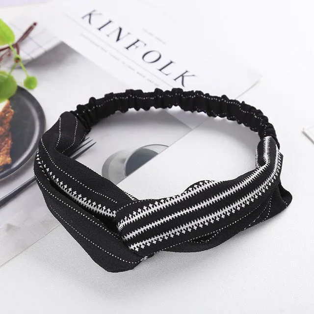 Women Flora Printed Headband Rope Elastic Hair Bands Hair Gum Clip Women Female Turban Hair Accessories haarbanden voor vrouwen
