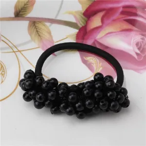 Women Hair Accessories Pearls Beads Headbands Ponytail Holder Girls Scrunchies Vintage Elastic Hair Bands Rubber Rope Headdress