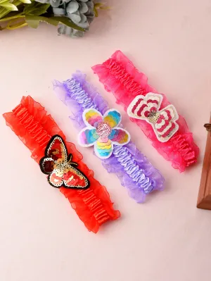 Women set of 3 multi-color hairband
