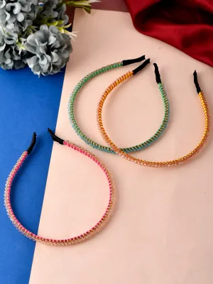 Women set of 3 multi-color hairband
