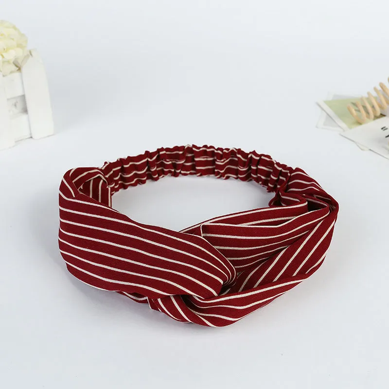 Women Stretch Twist Headband Striped Turban Sport Yoga Head Wrap Bandana Headwear Hair Accessories 2018 New Fashion Hot Sales