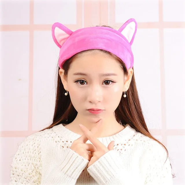 Women's Butterfly Bow Hair Band Fashion OMG Letters Wash Face Headband Girls Headwear Hairbands Coral Fleece Hair Accessories
