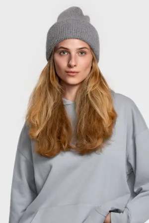 Women's Gray Mohair Beanie