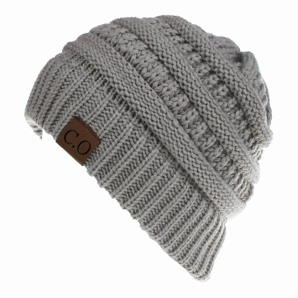 Women's Knitted Ponytail Baseball Cap for Skiing and Outdoor Activities