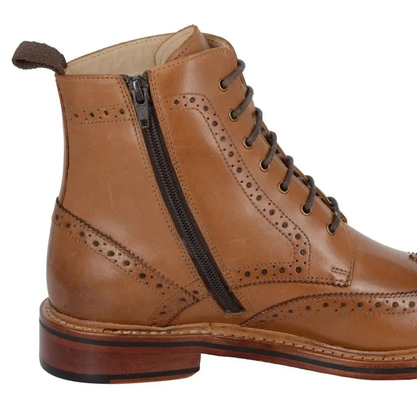 Woodland M528BT Mens Brogue Ankle Boots