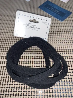 XL Black Hairbands