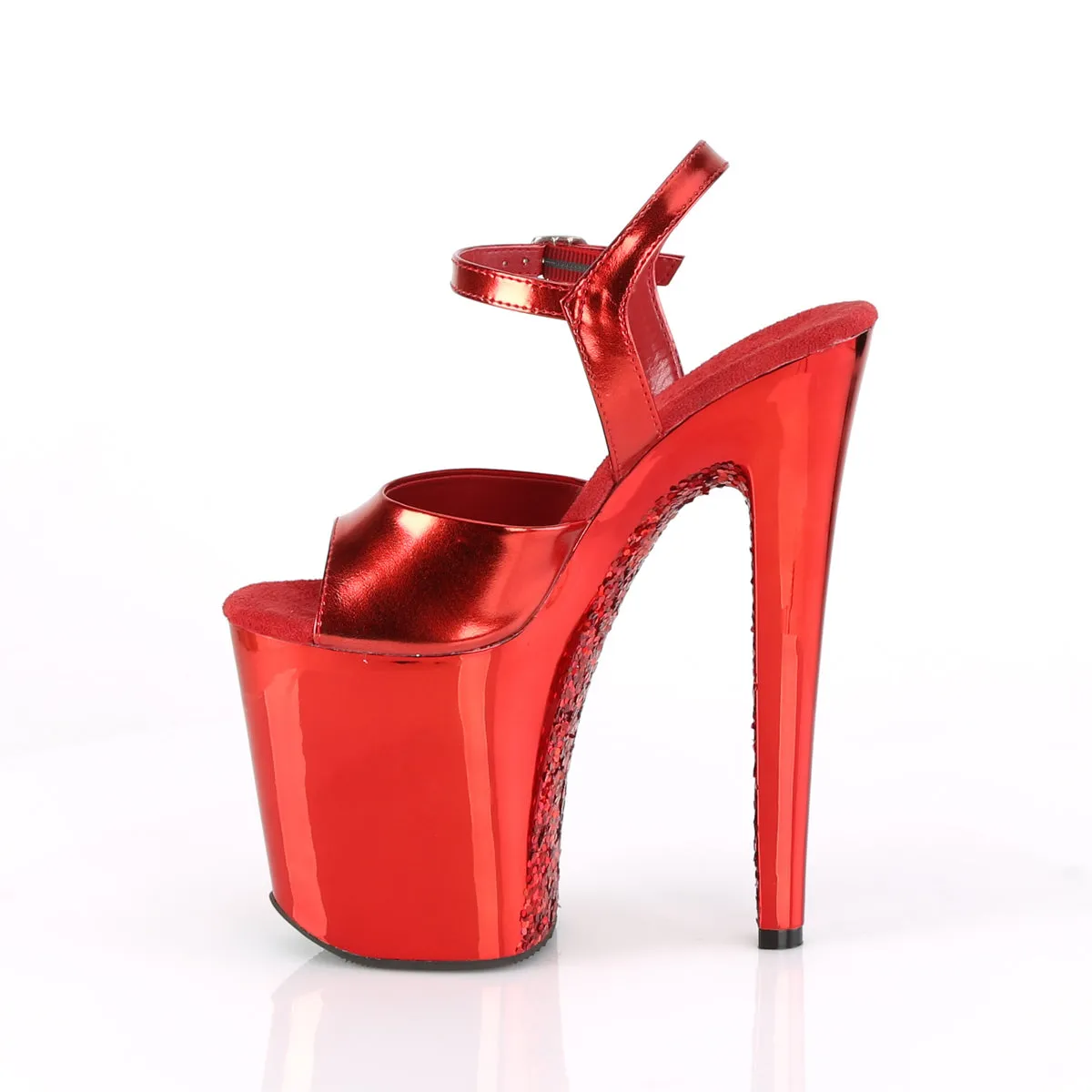 XTREME-809TTG  Red Metallic Pu/Red Chrome-Glitter