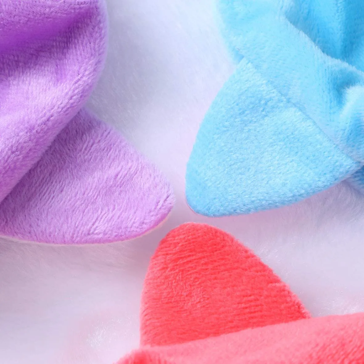 Xtrend 6 Pcs Cat Ear Headbands, Washing Face Shower Headbands, Fluffy Elastic Makeup Hairbands