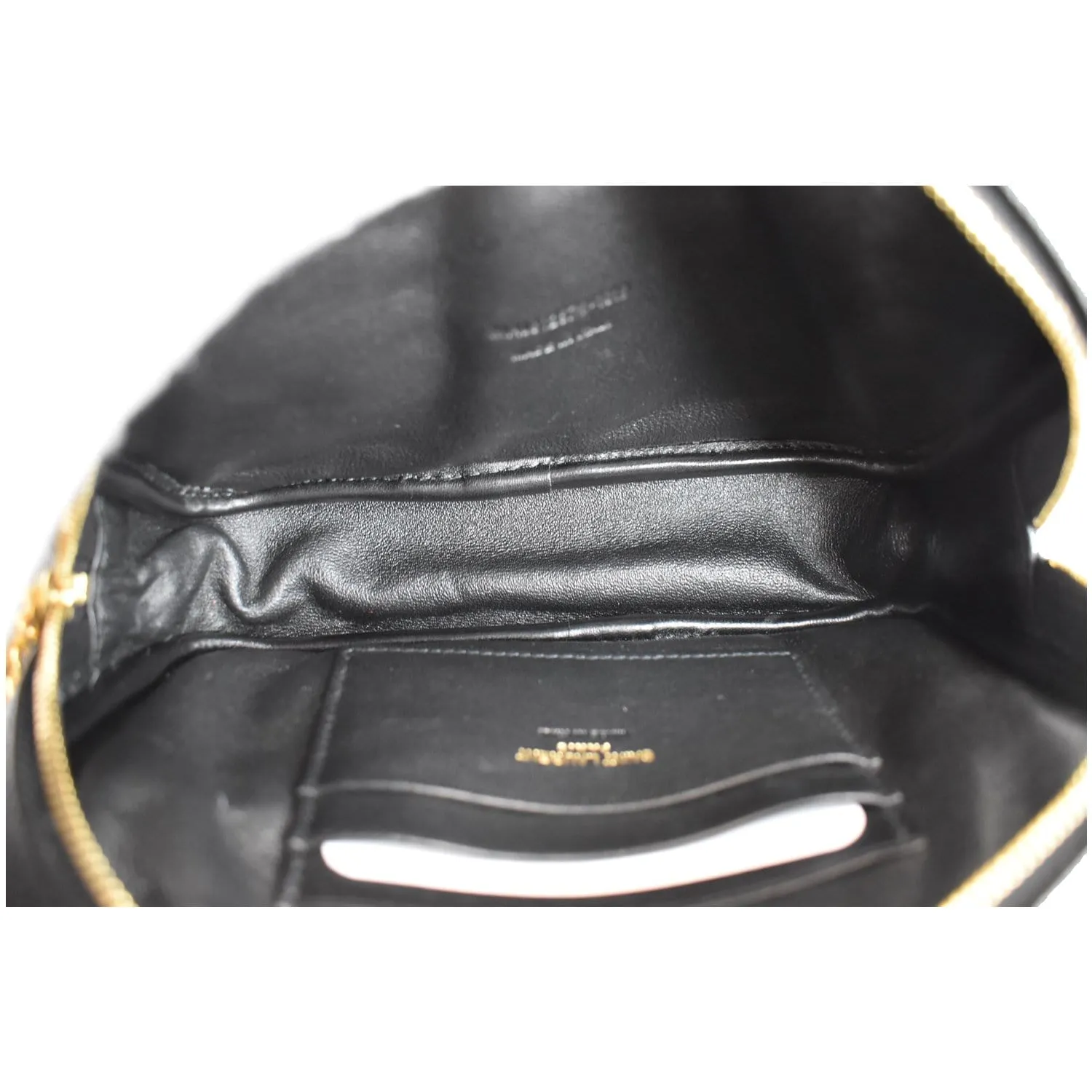 YVES SAINT LAURENT Mini Lou Grain De Poudre Camera Bag Black