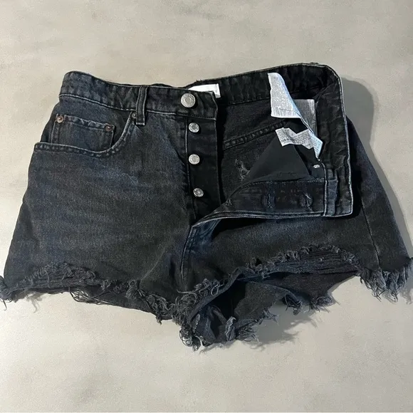 ZARA High Rise Jean Shorts