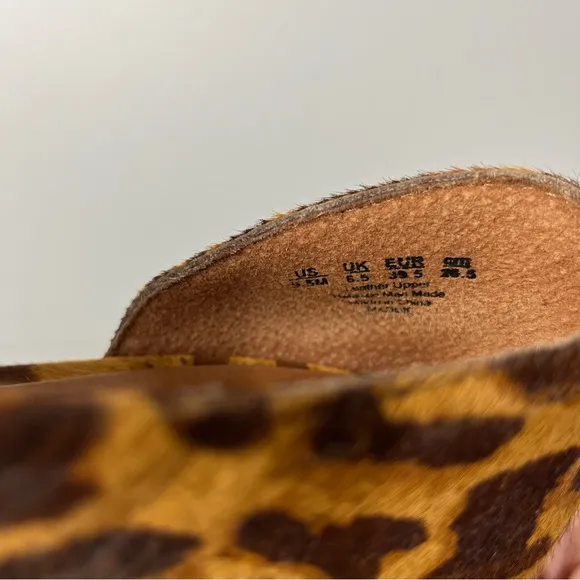 Zodiac Maddie Shooties Leopard Print Calf Hair Block Heel Ankle Bootie Boots